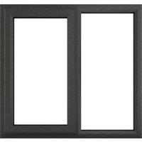 Crystal uPVC Grey / White Left Hung Clear Triple Glazed Window - 1190 x 1115mm