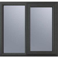 Crystal uPVC Grey / White Right Hung Obscure Triple Glazed Window - 1190 x 1040mm