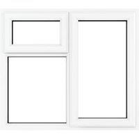 Crystal uPVC White Right Hung Top Opener Clear Triple Glazed Window - 905 x 965mm