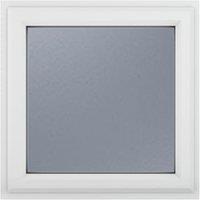 Crystal uPVC White Top Hung Obscure Triple Glazed Window - 820 x 820mm
