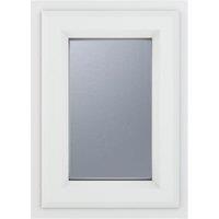 Crystal uPVC White Top Hung Obscure Triple Glazed Window - 440 x 610mm
