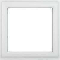 Crystal uPVC White Top Hung Clear Triple Glazed Window - 610 x 610mm