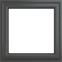 Crystal uPVC Grey / White Top Hung Clear Triple Glazed Window - 610 x 610mm