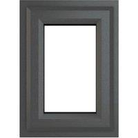 Crystal uPVC Grey / White Top Hung Clear Triple Glazed Window - 440 x 610mm