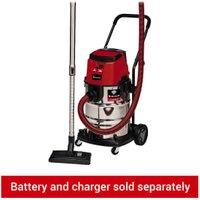 Einhell Power X-Change 36V Cordless Stainless Steel 30L Wet & Dry Vac with Auto Power Take Off - Bare