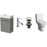 Malmo Wall Hung Dust Grey Furniture Cloakroom Suite