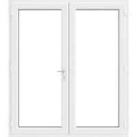 Crystal uPVC White Left Hand Clear Double Glazed French Door with 150mm Cill - 1690 x 2090mm