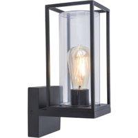 Lutec IP44 Black Flair E27 Wall Light
