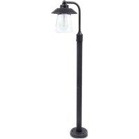 Lutec IP44 Cate E27 Bollard Light - Black Rust