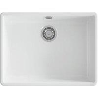 Carysil Belfast 1 Bowl Kitchen Sink with Fluted Front - White