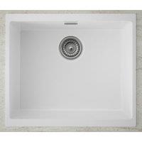 Carysil Undermount 1 Bowl Ceramic Kitchen Sink - White