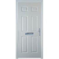 Door-Stop 6 Panel White Left Hand GRP Composite Door - 920 x 2100mm
