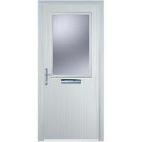 Door-Stop Cottage Half Glazed White Right Hand GRP Composite Door - 840 x 2100mm