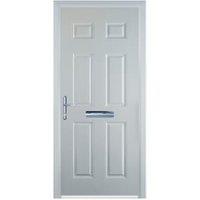 Door-Stop 6 Panel White Right Hand GRP Composite Door - 920 x 2100mm