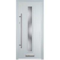 Door-Stop Cottage White Right Hand GRP Composite Door with Long Narrow Glazing - 920 x 2100mm