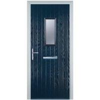 Door-Stop 1 Square Blue Right Hand GRP Composite Door - 840 x 2100mm