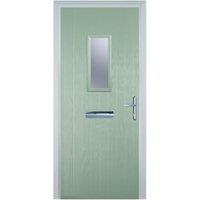 Door-Stop 1 Square Chartwell Green Left Hand GRP Composite Door - 840 x 2100mm