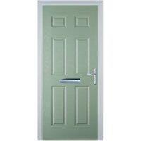 Door-Stop 6 Panel Chartwell Green Left Hand GRP Composite Door - 840 x 2100mm