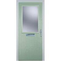 Door-Stop Cottage Half Glazed Chartwell Green Left Hand GRP Composite Door - 920 x 2100mm