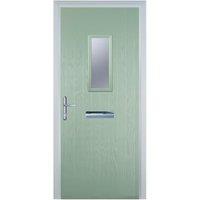 Door-Stop 1 Square Chartwell Green Right Hand GRP Composite Door - 840 x 2100mm