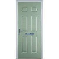 Door-Stop 6 Panel Chartwell Green Right Hand GRP Composite Door - 840 x 2100mm