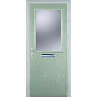 Door-Stop Cottage Half Glazed Chartwell Green Right Hand GRP Composite Door - 840 x 2100mm