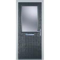 Door-Stop Cottage Half Glazed Anthracite Grey Left Hand GRP Composite Door - 920 x 2100mm