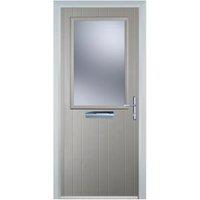 Door-Stop Cottage Half Glazed Agate Grey Left Hand GRP Composite Door - 840 x 2100mm