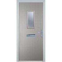 Door-Stop 1 Square Agate Grey Left Hand GRP Composite Door - 920 x 2100mm
