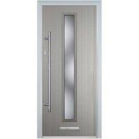 Door-Stop Cottage Agate Grey Right Hand GRP Composite Door with Long Narrow Glazing - 840 x 2100mm