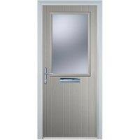 Door-Stop Cottage Half Glazed Agate Grey Right Hand GRP Composite Door - 840 x 2100mm