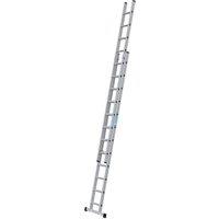 Zarges Everest 2 x 12 D-Rung Aluminium Double Extension Ladder - Max Height 6.05m