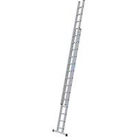 Zarges Everest 2 x 14 D-Rung Aluminium Double Extension Ladder - Max Height 7.17m