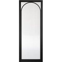 LPD Internal Melrose Reeded Glazed Pre-Finished Black Solid Core Door - 838 x 1981mm