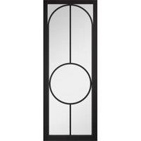 LPD Internal Bowery Clear Glazed Pre-Finished Black Solid Core Door - 762 x 1981mm