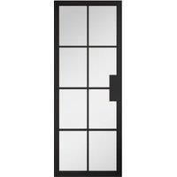 LPD Internal Malvern Clear Glazed Pre-Finished Black Solid Core Door - 686 x 1981mm