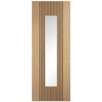 LPD Internal Sydney Clear Glazed Pre-Finished Oak Solid Core Door - 838 x 1981mm