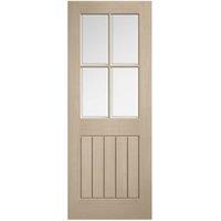 LPD Internal Mexicano Clear Bevelled Glazed Pre-Finished Blonde Oak Solid Core Door - 838 x 1981mm