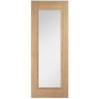LPD Internal Carini Clear Glazed 1L Un-Finished Oak Solid Core Door - 726 x 2040mm