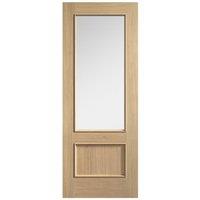 LPD Internal Murcia Clear Glazed Pre-Finished Oak Solid Core Door - 762 x 1981mm