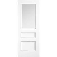 LPD Internal Toledo Clear Glazed Primed White Solid Core Door - 686 x 1981mm