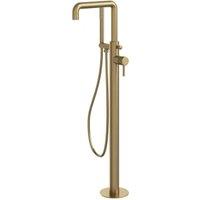 Melbury Pro Floor Standing Bath Shower Mixer - Brushed Brass