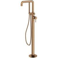 Melbury Pro Floor Standing Bath Shower Mixer - Brushed Bronze
