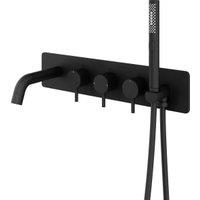 Melbury Pro Wall Mounted Concealed Bath Shower Mixer - Matt Black