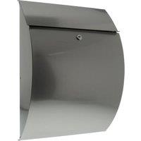 Burg-Wachter Stainless Steel Riviera Wall Mounted Postbox - 460 x 335 x 130mm