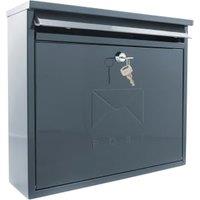 Burg-Wachter Anthracite Elegance Wall Mounted Postbox - 310 x 362 x 112mm