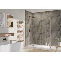 Corlea PVC Matt Slate Single Shower Panel - 2400 x 1000mm