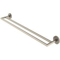 Melbury Pro Double Towel Rail - Brushed Nickel