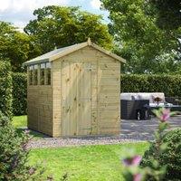 Powersheds Premium Apex Pressure Treated Shed - 8 x 6ft
