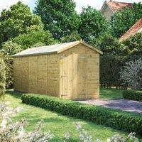 Powersheds Premium Apex Double Door Pressure Treated Windowless Shed - 20 x 6ft